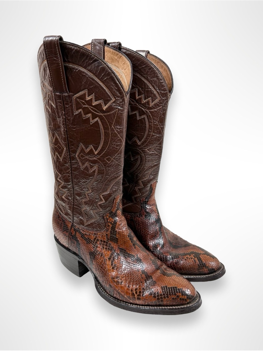 RENEGADE vintage 80s python western boots